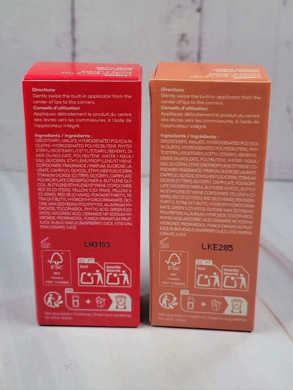 2 X Laneige JuicePop Box Hydrating & Lightweight Lip Oil Tint Bundle NEW!